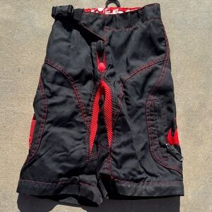 THOR Static  Black and Red Kids Motorcycle Bottoms
